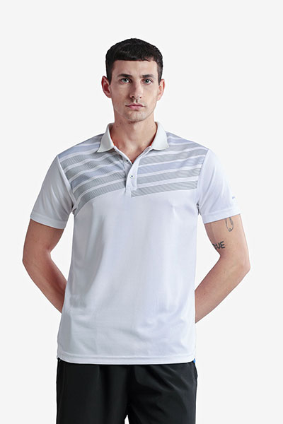 Men's Printed Polo Neck T-Shirt