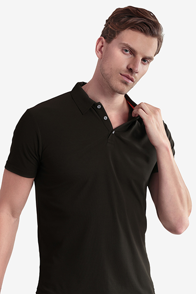 Men's Basic Polo Neck T-Shirt