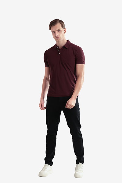 Men's Basic Polo Neck T-Shirt