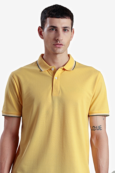 Men's Basic Polo Neck T-Shirt