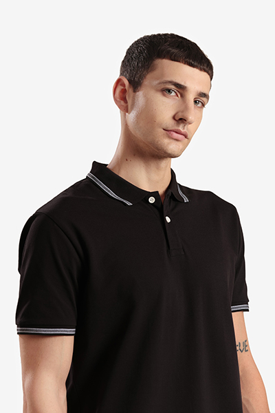 Men's Basic Polo Neck T-Shirt