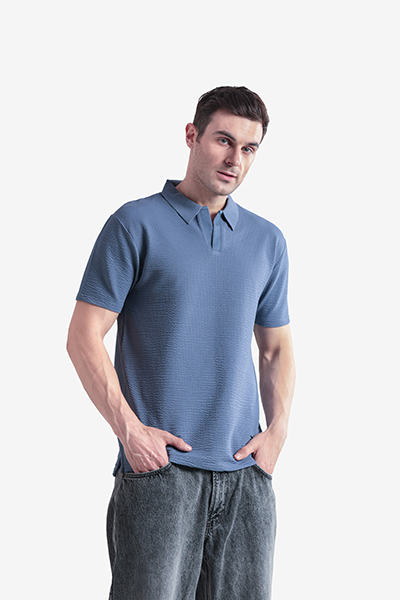 Men's Basic Polo Neck T-Shirt