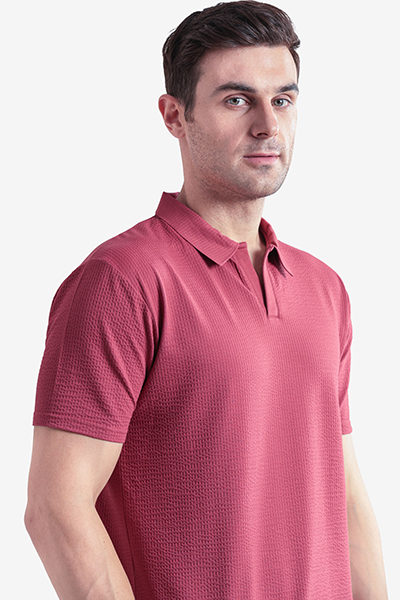 Men's Basic Polo Neck T-Shirt