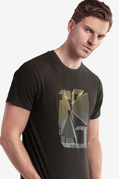 Men's Printed Round Neck T-Shirt