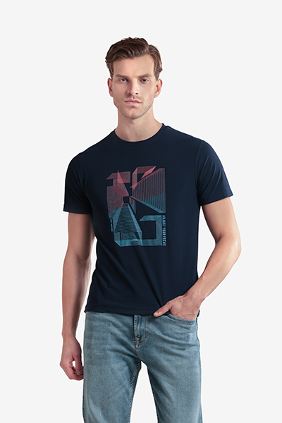 Men's Printed Round Neck T-Shirt