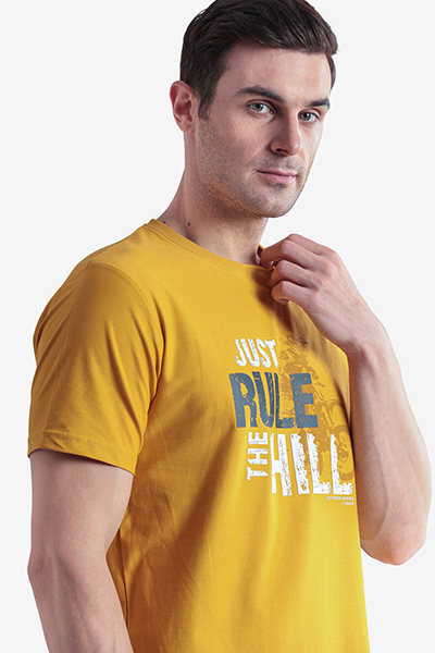 Men's Printed Round Neck T-Shirt