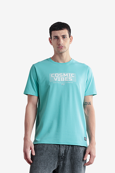Men's Printed Round Neck T-Shirt