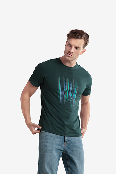 Men's Printed Round Neck T-Shirt