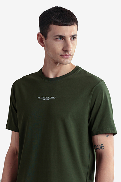 Men's Printed Round Neck T-Shirt