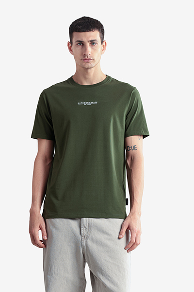 Men's Printed Round Neck T-Shirt