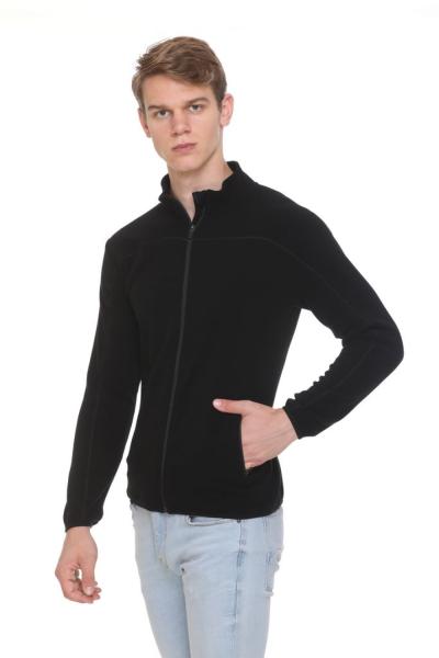 Men's Suede Fleece Full Zipper Sweatshirt