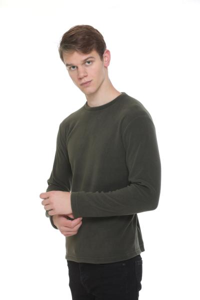 Men's Round Neck Suede Fleece Sweatshirt