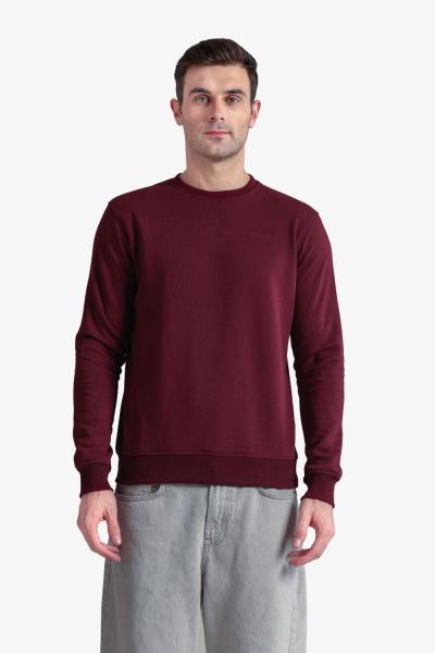 Men'S Solid Round Neck Sweatshirt