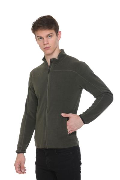 Men's Suede Fleece Full Zipper Sweatshirt