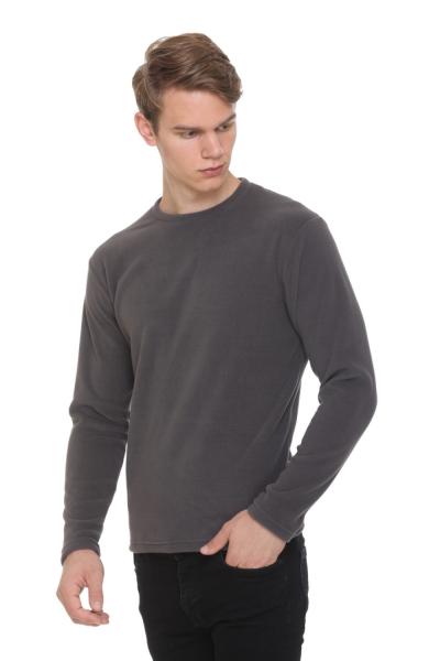 Men's Round Neck Suede Fleece Sweatshirt